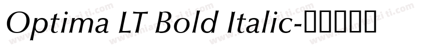 Optima LT Bold Italic字体转换